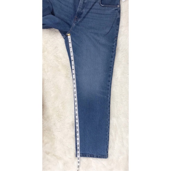 GOOD AMERICAN Good Vintage Ankle Jean Straight Leg Medium Wash Size 6 28 New - Picture 12 of 13